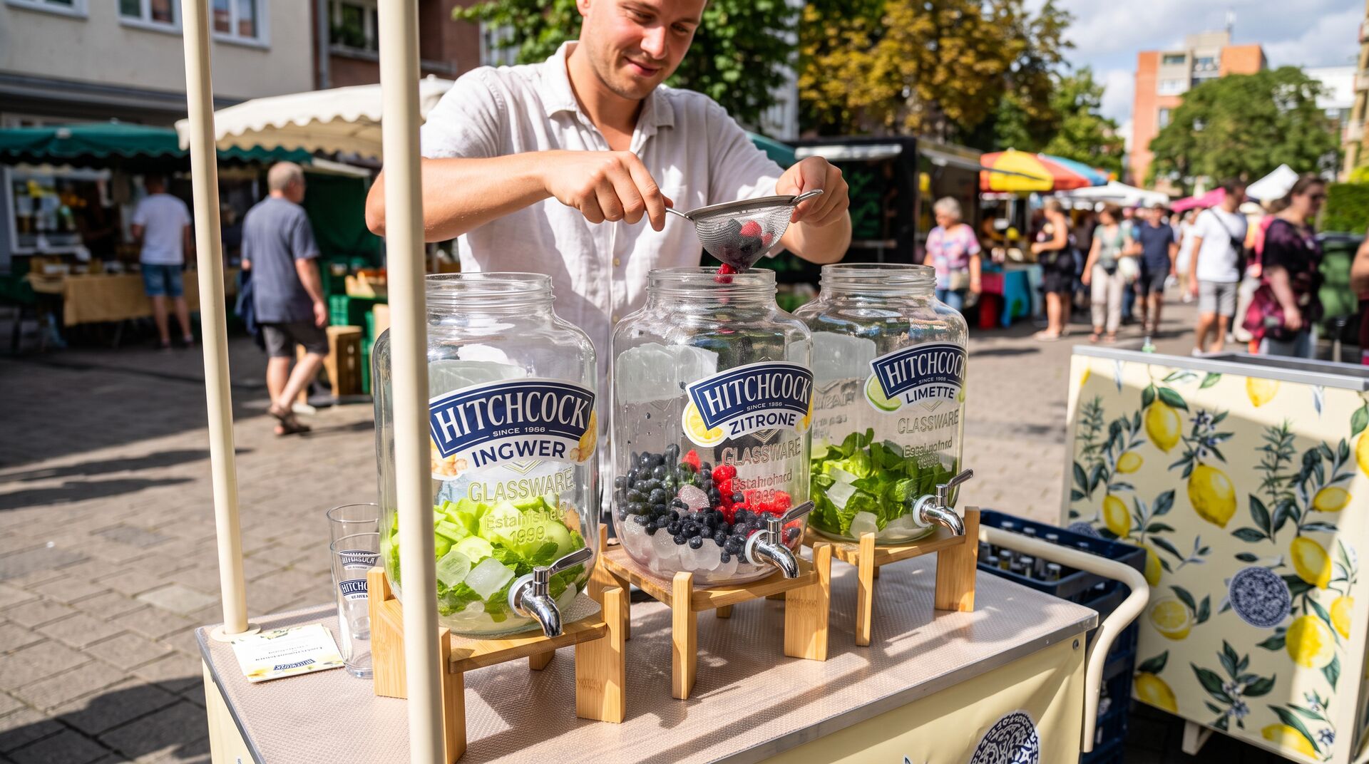 Getraenke-Stand beim Food Festival Erfrischung