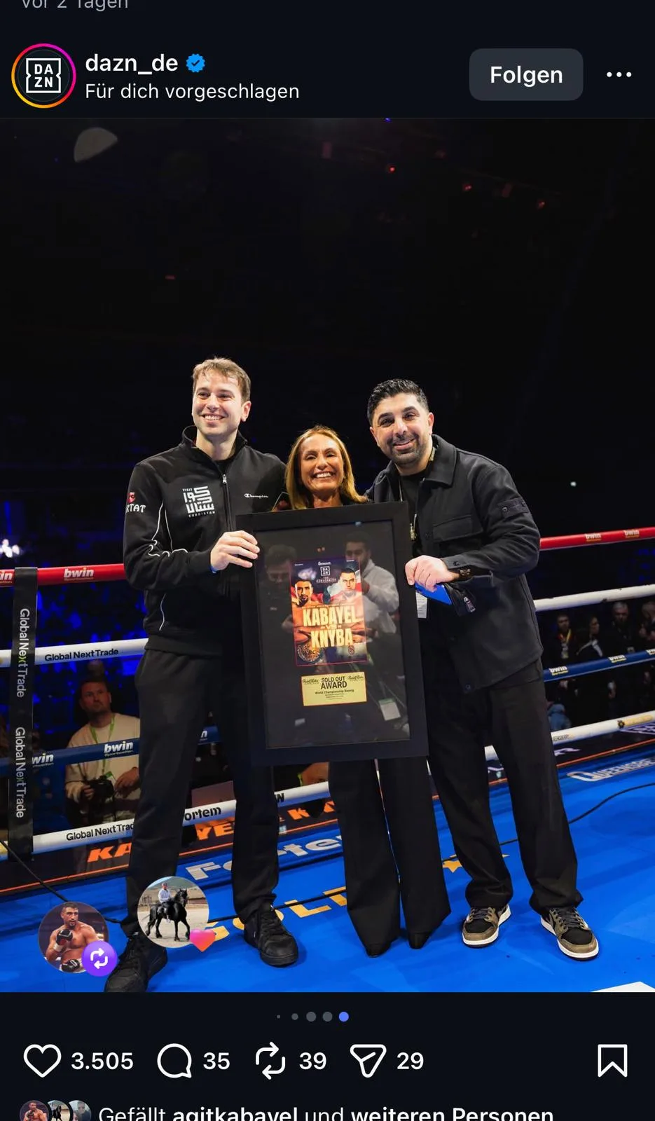 DAZN — 3 Events, PPV Record, Sold Out, campaign visual